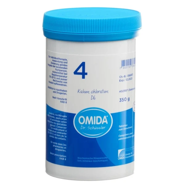 OMIDA SCHÜSSLER NR4 KAL CHLOR TABL D 6 D